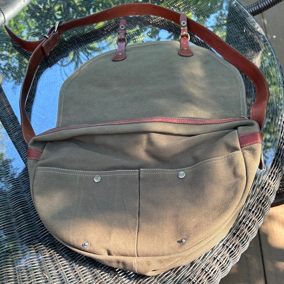 J. Crew Dark Green Canvas Shoulder Bag - Picture 4 of 4